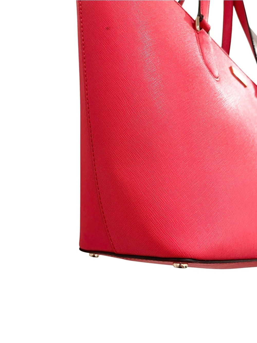 Kate Spade New York Hot Pink Leather Double Handles Tote Bag NWOT - Picture 3 of 12